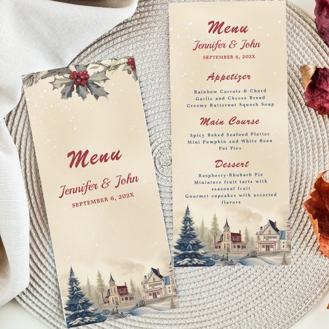 Romantic Winter Wedding Meny (Skapare uppladdad)