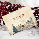 Romantic Winter Wedding OSA Kort<br><div class="desc">OSA kort skryter med en magisk vinterby som är komplett med snöfall, björnbär och gräs träd i snö-klad. Försegla vintern i ett kuvert och skicka det till din gäst. Du kan enkelt lägga till dina egna namn och uppgifter om bröllop genom att klicka på knappen "Anpassa den här mallen". Genom...</div>