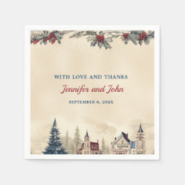 Romantic Winter Wedding Pappersservett