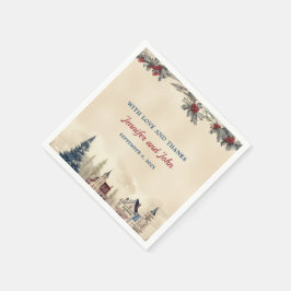 Romantic Winter Wedding Pappersservett