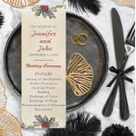 Romantic Winter Wedding Program<br><div class="desc">Vinterbröllopsmagi dyker upp i vårt programkort! Med snöfall, heliga och gräs träd i snö mot en charmig vinterbakgrund är det er guide till firande. Från "Jag gör" till skratt och kärlek är det här programmet ditt biljett till snöfestligheterna. tidslinjen, leenden och snöcharmen med dina gäster. Ta dina programkort nu och...</div>