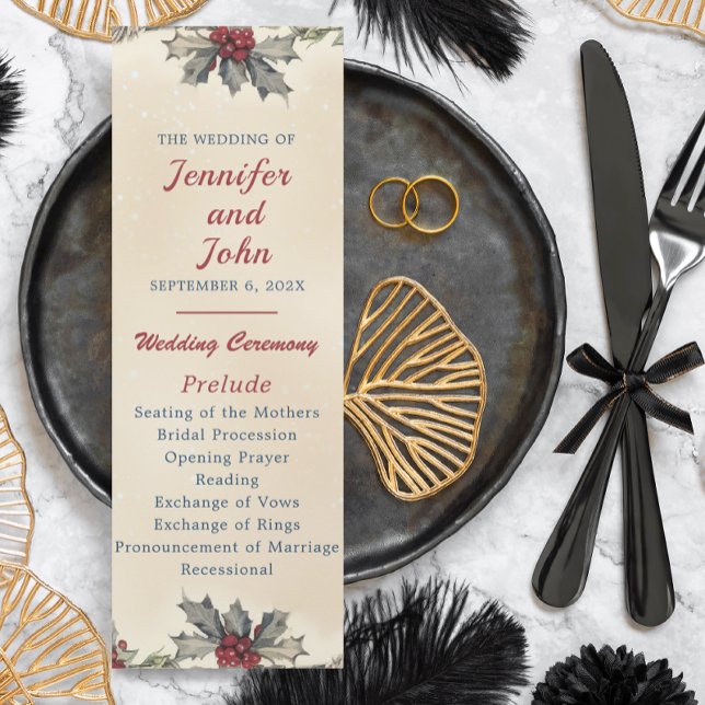 Romantic Winter Wedding Program (Skapare uppladdad)