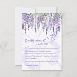 Romantic Wisteria & Butterfly Garden Wedding OSA Kort