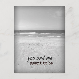 Romantic You and Me Beach Scene Vykort