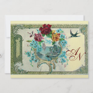 ROMANTİCA 3 MONOGRAM guld metallisk papper Meddelande