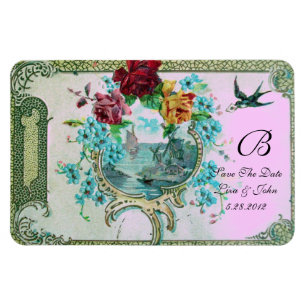ROMANTİCA 3 MONOGRAM ,Spara datum,Vit Magnet