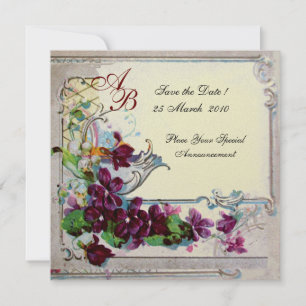 ROMANTICA 4 MONOGRAM 2, gul metallisk papper Inbjudningar