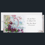 ROMANTICA  4 MONOGRAM becomes Inbjudningar<br><div class="desc">Elegant, klassisk, livfull och klassisk blommig design. Lila penséer, blommor, fåglar och en väderkvarn i ett vitt snöigt vinterlandskap . Digital grafisk utformning i vintage-stil av Bulgan Lumini (c) . Lätt att anpassa med dina initialer och egen text som bröllopsfest, / bröllopsinbjudan / platskort / save-the-date-kort / presenter / tackkort...</div>