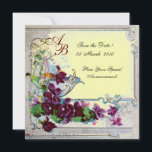 ROMANTICA 4 MONOGRAM, Gult Inbjudningar<br><div class="desc">Elegant-, klass-, vibrations- och klassisk blommigt. Lila pansier, blommor, fåglar och en kvarn i ett vitt vinterlandskap .Digital grafisk framställning i vintage stil av Bulgan Lumini (c) . Enkel att anpassa med din initialer och egen text som bröllopsfest, /ceremonialkort / platskort / spara-datumkort /favors / tackkort / möhippor / babyduschar...</div>