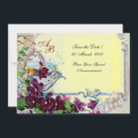 ROMANTICA 4 MONOGRAM INBJUDNINGAR<br><div class="desc">Elegant-, klass-, vibrations- och klassisk blommigt. Lila pansier, blommor, fåglar och en kvarn i ett vitt snölandskap .Digital grafisk framställning i vintage stil av Bulgan Lumini (c).Enkel att anpassa med din initialer och egen text som bröllopsfest, /ceremoniekort/platskort/spara-the-date-kort /favors / tacka dina kort / möhippor / babyduschar / födelsedagar / Sweet...</div>