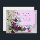 ROMANTICA 4 MONOGRAM, Rosa<br><div class="desc">Elegant-, klass-, vibrations- och klassisk blommigt. Lila pansier, blommor, fåglar och en kvarn i ett vitt vinterlandskap .Digital grafisk framställning i vintage stil av Bulgan Lumini (c) . Enkel att anpassa med din initialer och egen text som bröllopsfest, /ceremonialkort / platskort / spara-datumkort /favors / tackkort / möhippor / babyduschar...</div>