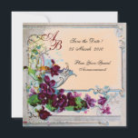 ROMANTICA 4 MONOGRAM, Rosa Inbjudningar<br><div class="desc">Elegant-, klass-, vibrations- och klassisk blommigt. Lila pansier, blommor, fåglar och en kvarn i ett vitt vinterlandskap .Digital grafisk framställning i vintage stil av Bulgan Lumini (c) . Enkel att anpassa med din initialer och egen text som bröllopsfest, /ceremonialkort / platskort / spara-datumkort /favors / tackkort / möhippor / babyduschar...</div>