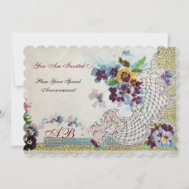 ROMANTICA Bröllopspensé Blå Rosa Vit Inbjudningar