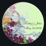 ROMANTICA /ELEGANT BLOMMIGT /PANSIES,SNOWDROPS Grö Runt Klistermärke<br><div class="desc">Elegant-,  klass-,  vibrations- och klassisk blommigt. Lila pansier och blommor...  .Digital grafisk framställning i vintage stil av Bulgan Lumini (c) Ett anpassade-klistermärke med egen text för särskilda tillfällen,  inbjudningar,  meddelanden eller bröllopsinbjudningar ,  design och digitalt bildframställning i vintage stil av Bulgan Lumini (c) .</div>