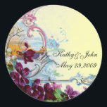 ROMANTICA /ELEGANT BLOMMIGT/PANSIES,SNOWDROPS Gult Runt Klistermärke<br><div class="desc">Elegant-,  klass-,  vibrations- och klassisk blommigt. Lila pansier och blommor...  .Digital grafisk framställning i vintage stil av Bulgan Lumini (c) Ett anpassade-klistermärke med egen text för särskilda tillfällen,  inbjudningar,  meddelanden eller bröllopsinbjudningar ,  design och digitalt bildframställning i vintage stil av Bulgan Lumini (c) .</div>