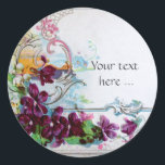 ROMANTICA /ELEGANT BLOMMIGT /PANSIES,SNOWDROPS Whi Runt Klistermärke<br><div class="desc">Elegant-,  klass-,  vibrations- och klassisk blommigt. Lila pansier och blommor...  .Digital grafisk framställning i vintage stil av Bulgan Lumini (c) Ett anpassade-klistermärke med egen text för särskilda tillfällen,  inbjudningar,  meddelanden eller bröllopsinbjudningar ,  design och digitalt bildframställning i vintage stil av Bulgan Lumini (c) .</div>