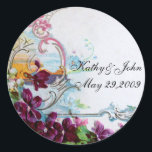 ROMANTICA /ELEGANT BLOMMIGT /PANSIES,SNOWDROPS Whi Runt Klistermärke<br><div class="desc">Elegant-,  klass-,  vibrations- och klassisk blommigt. Lila pansier och blommor...  .Digital grafisk framställning i vintage stil av Bulgan Lumini (c) Ett anpassade-klistermärke med egen text för särskilda tillfällen,  inbjudningar,  meddelanden eller bröllopsinbjudningar ,  design och digitalt bildframställning i vintage stil av Bulgan Lumini (c) .</div>