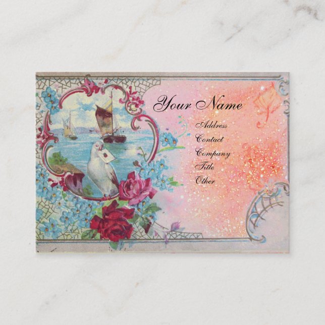 ROMANTICA MONOGRAM 3 VISITKORT (Framsida)