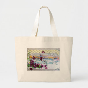 ROMANTICA-paneler,Violets,Winter-Blommigt Jumbo Tygkasse