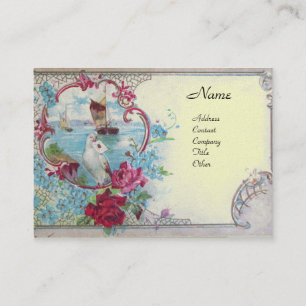 ROMANTICA, platinametallisk papper,silver Visitkort