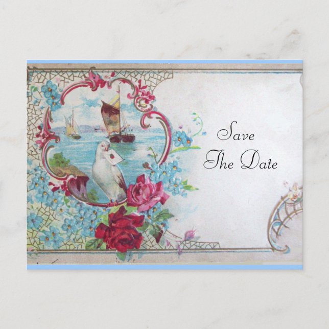 ROMANTICA SAVE THE DATE  Inbjudan vykort (Framsida)