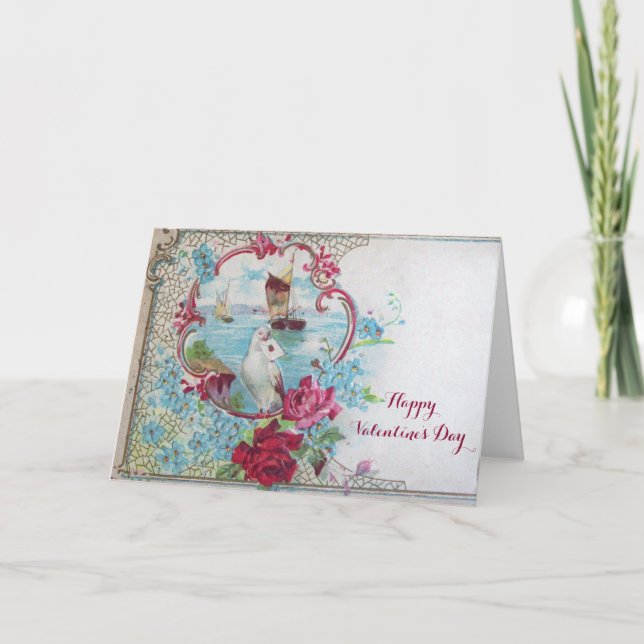 ROMANTICA /VALENTINE CUPID GATHERING ROSA ROS HELGKORT (Framsida)