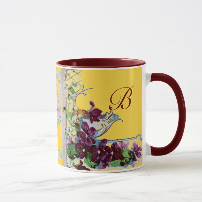 ROMANTICA Vinterlandskap med penséer Mugg (Höger)
