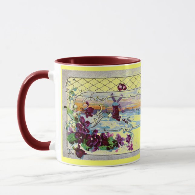 ROMANTICA Vinterlandskap,Styvmorsviol,Flerfärgade  Mugg (Vänster)
