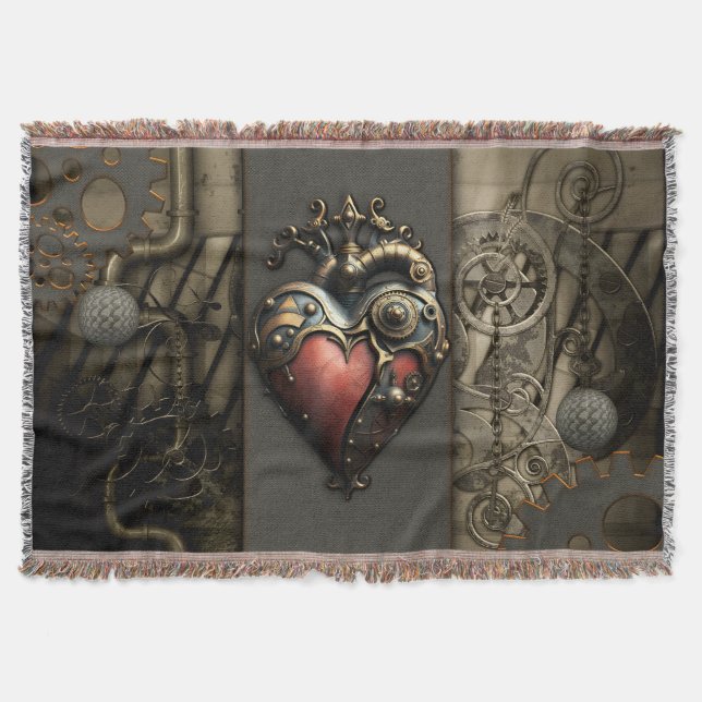 Romanticism i hjul och rör den steampunka själen filt (Framsidan)