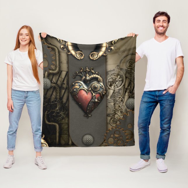 Romanticism i hjul och rör den steampunka själen fleecefilt (På plats)