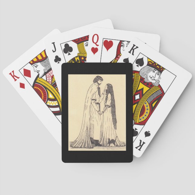 Romantik blommade! casinokort (Baksidan)