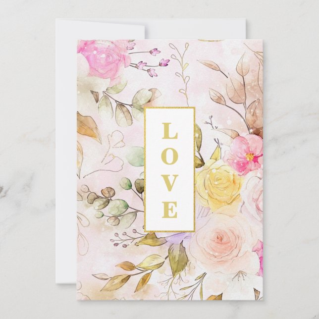 *~ Romantik Bow AR26 Flower QR OSA Bröllop Invita Inbjudningar (Framsida)