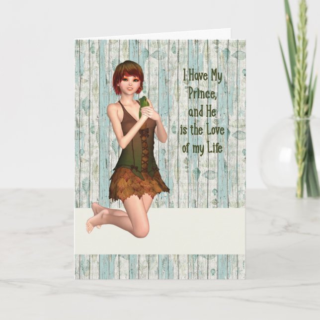 Romantik-design i en älvskiktsinställning kort (Framsida)