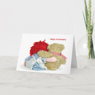 Romantik-dockan på årsdagen kort