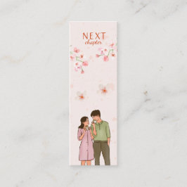 Romantik Genre Rosa Blommigt Mini Bookmark