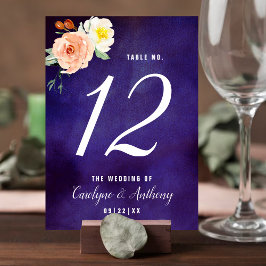 Romantik i Bloom Bröllop-samlingen Bordsnummer