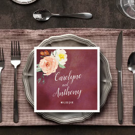 Romantik i Bloom Bröllop-samlingen Pappersservett