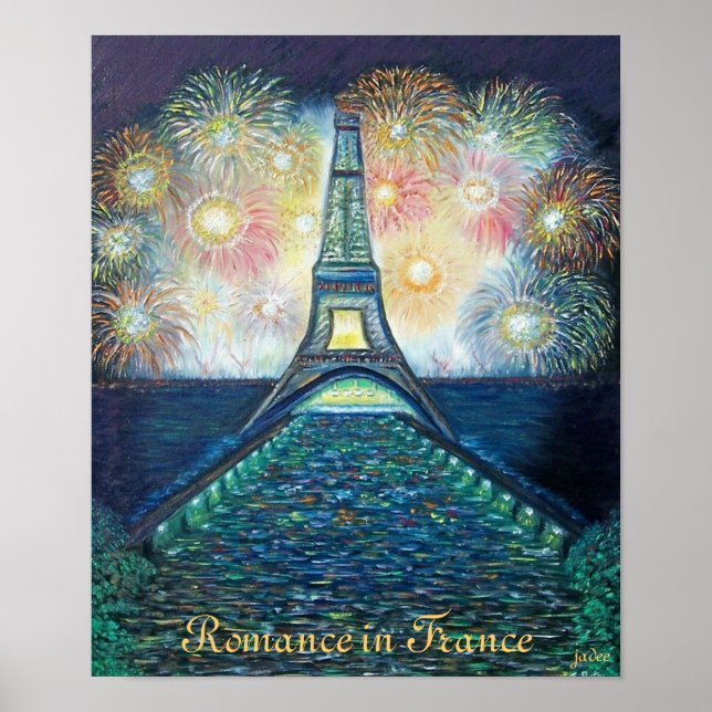 Romantik i Frankrike Poster Skriv ut (Framsidan)