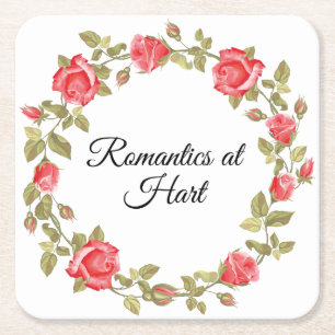 Romantik i Hart Underlägg Papper Kvadrat