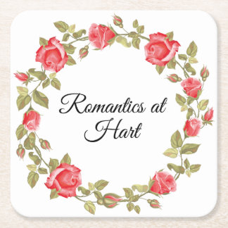 Romantik i Hart Underlägg Papper Kvadrat