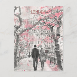 Romantik i London Vykort