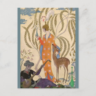 Romantik i Parfym Persia av George Barbier Vykort