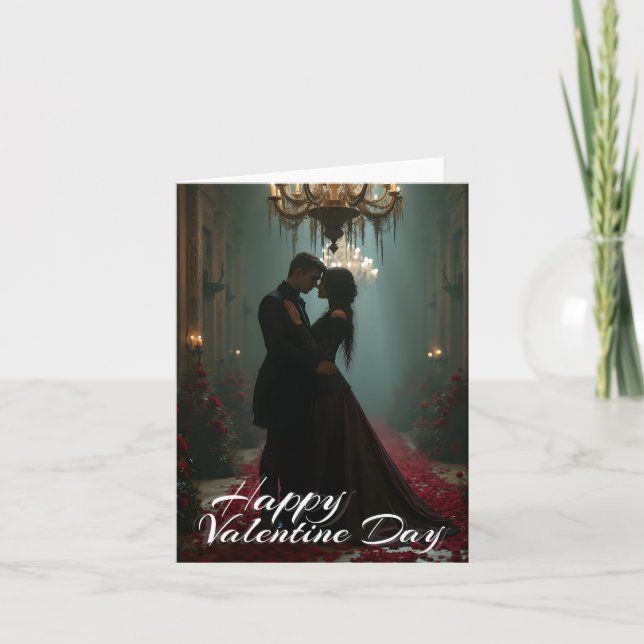 Romantik i Ro Hall för alla hjärtans dag Kort (Framsida)