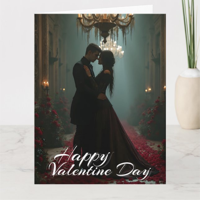 Romantik i Rose Hall på Alla hjärtans dag Kort (Framsida)