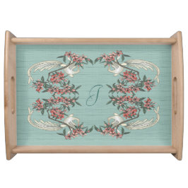 Romantik i Silke Aqua w/ Monogram Frukostbricka