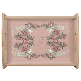 Romantik i Silke Peach w/ Monogram Frukostbricka