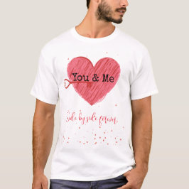 Romantik Kärlek Cute Red Heart Modern Valentines d T Shirt