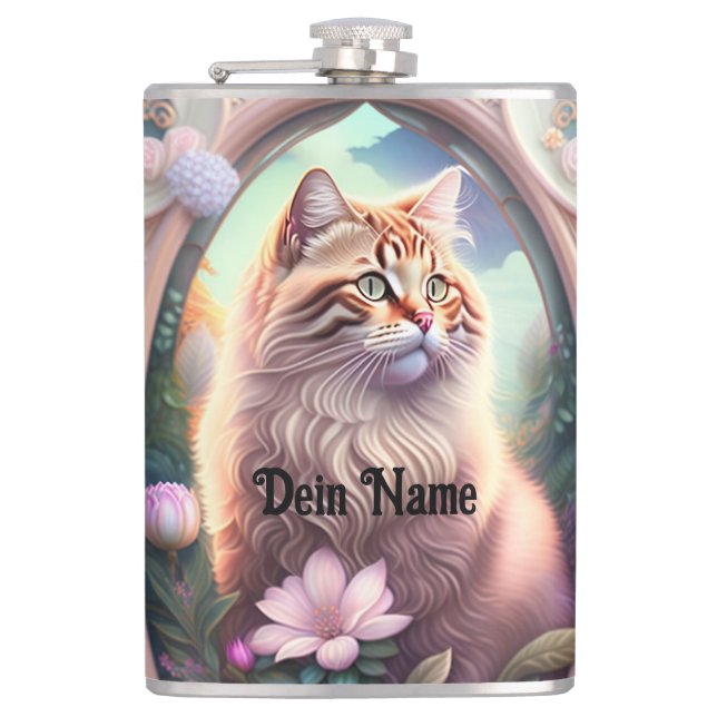 Romantik Katze mit Blumen Fickplunta (Framsidan)