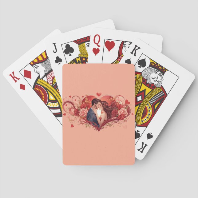 Romantik kortlek: Heart Edition Casinokort (Baksidan)