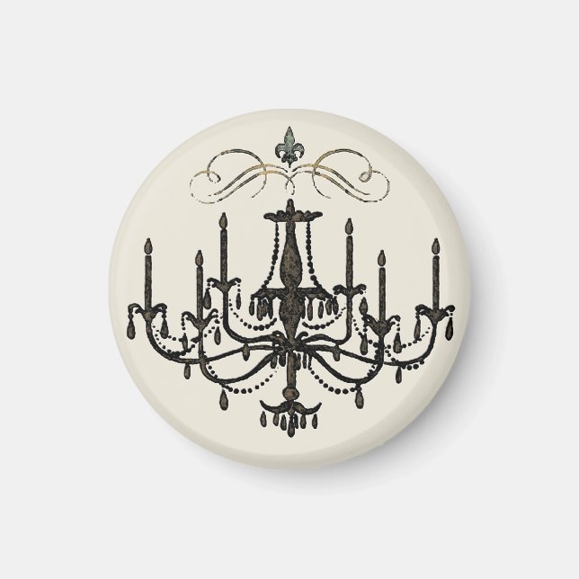 Romantik med en Chandelier ~ Magnet Fransk Kärlek (Framsidan)
